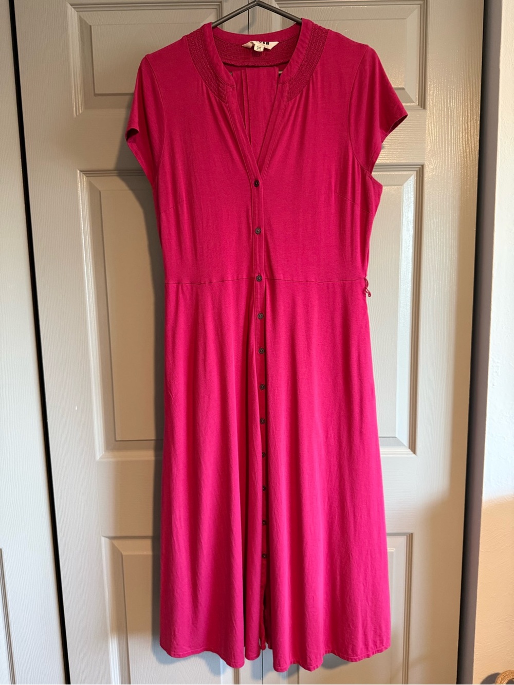 Women’s Button-Front Hot Pink Dress